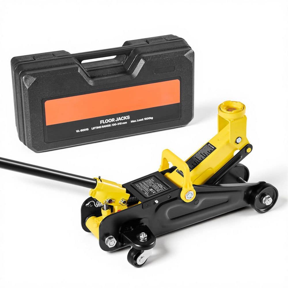 Low Profile Floor Jack, 1.5 Ton (3300 lbs.) Capacity, Steel Racing Floor Jack Single Piston Quick Lift Pump 2025 Update price history on PriceWatchPro