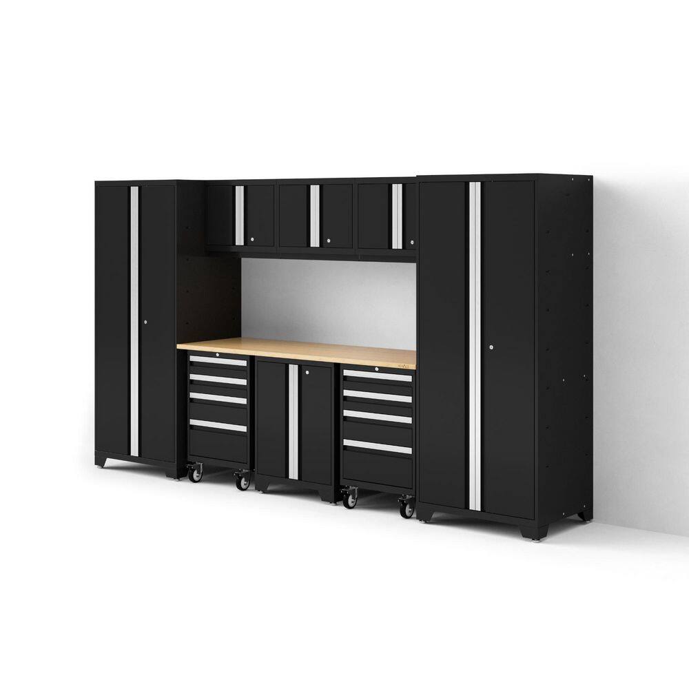 Bold Series XL 132 in. W x 76.75 in. H x 24 in. D 24-Gauge Steel Garage Cabinet Set in Black (9-Piece) price history on PriceWatchPro