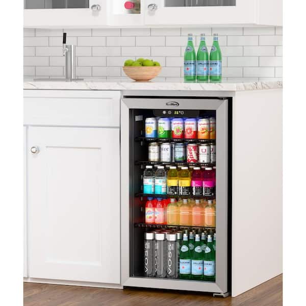 Koolmore 18 in. 3.3 cu. ft. Glass-door Mini Refrigerator for