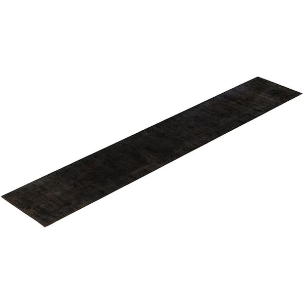 Overdyed Gray 3 x 18 Solid Wool Indoor Runner Rug