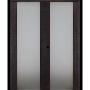 Avanti 202 60 in. x 83.25 in. Right Hand Active Black Apricot Composite Wood Double Prehung French Door