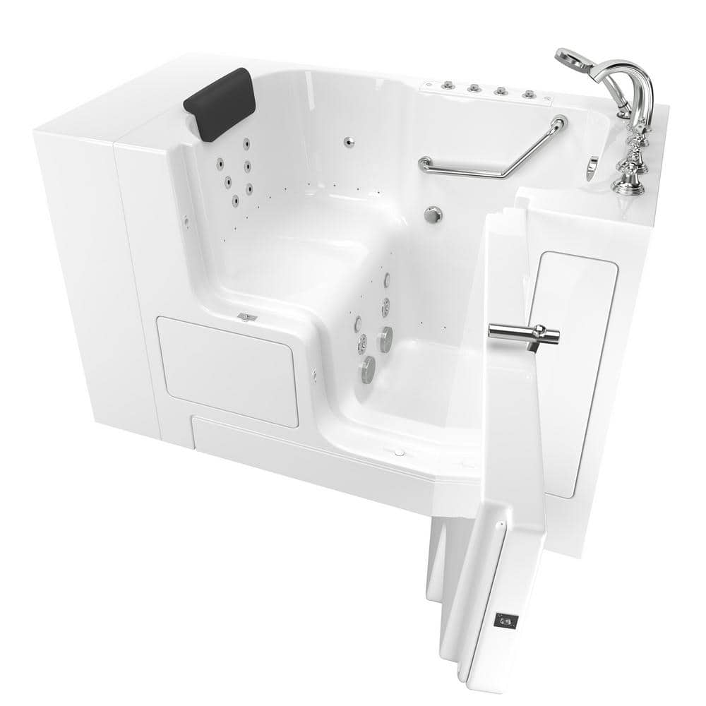Gelcoat premium series 32 in. x 52 in. Right Hand Drain Soaking Bathtub in 