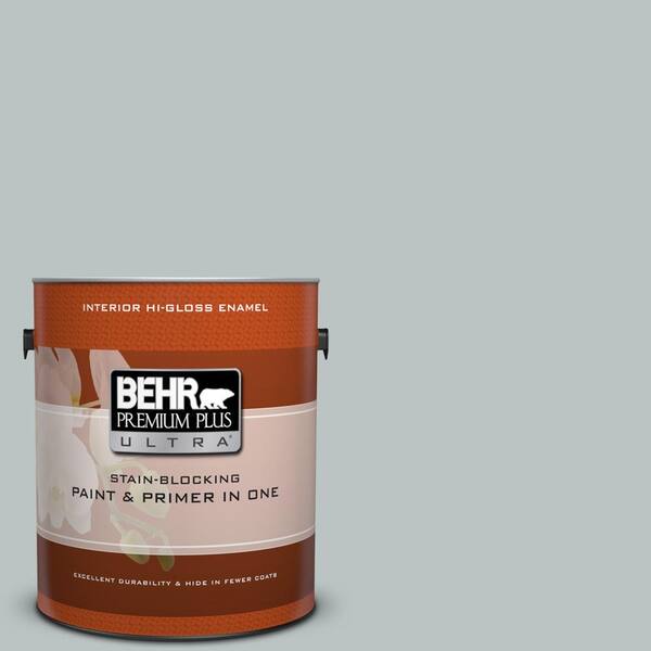BEHR Premium Plus Ultra 1 gal. #PPF-26 Polished Rock Hi-Gloss Enamel Interior Paint and Primer in One