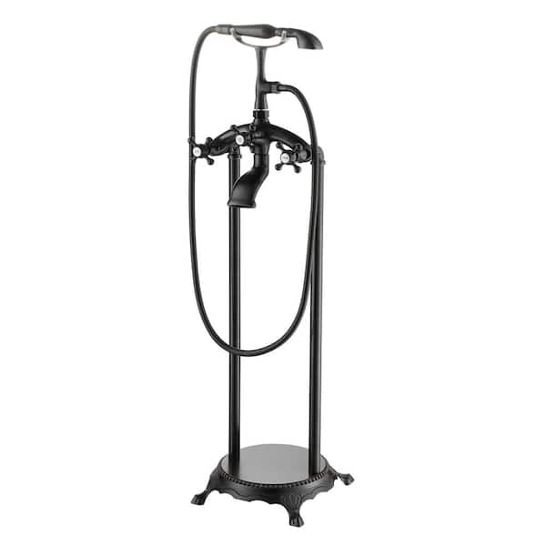 CASAINC 3-Handle Luxury Claw Foot Freestanding Tub Faucet in Oil Rubbed Bronze