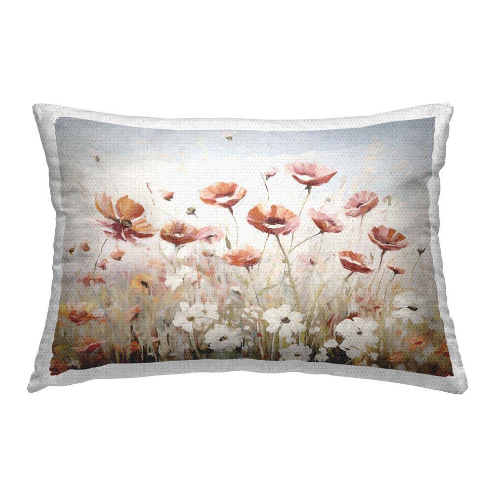 Mixed Poppies Meadow Outdoor Printed Throw Pillow by Ramona Murdock price history on PriceWatchPro