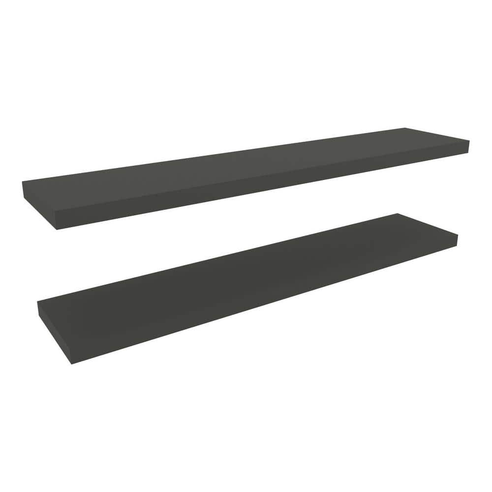 47 in. W x 10 in. D Matt Gray Floating Decorative Wall Shelves Storage Shel