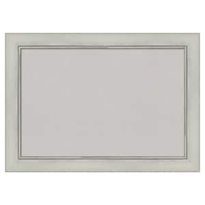 Flair Silver Patina Framed Grey Corkboard 28 in. x 20 in Bulletin Board Memo Board