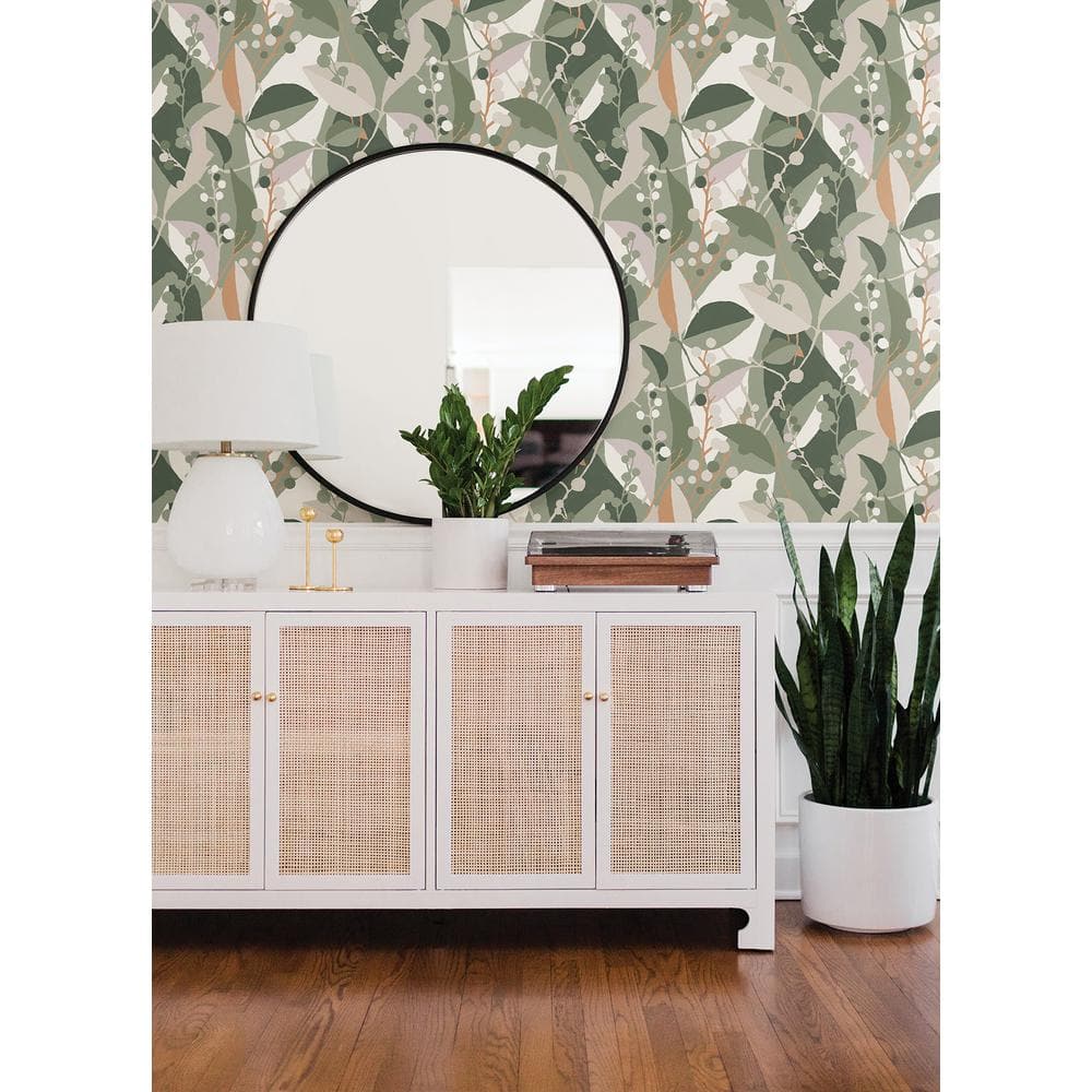 Elegant Aviary Black & Gold Peel and Stick Wallpaper Roll