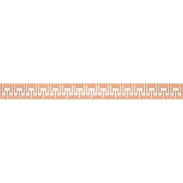 Ekena Millwork Victory Fretwork 0.375 in. D x 46.375 in. W x 4 in. L Alder Wood Panel Moulding