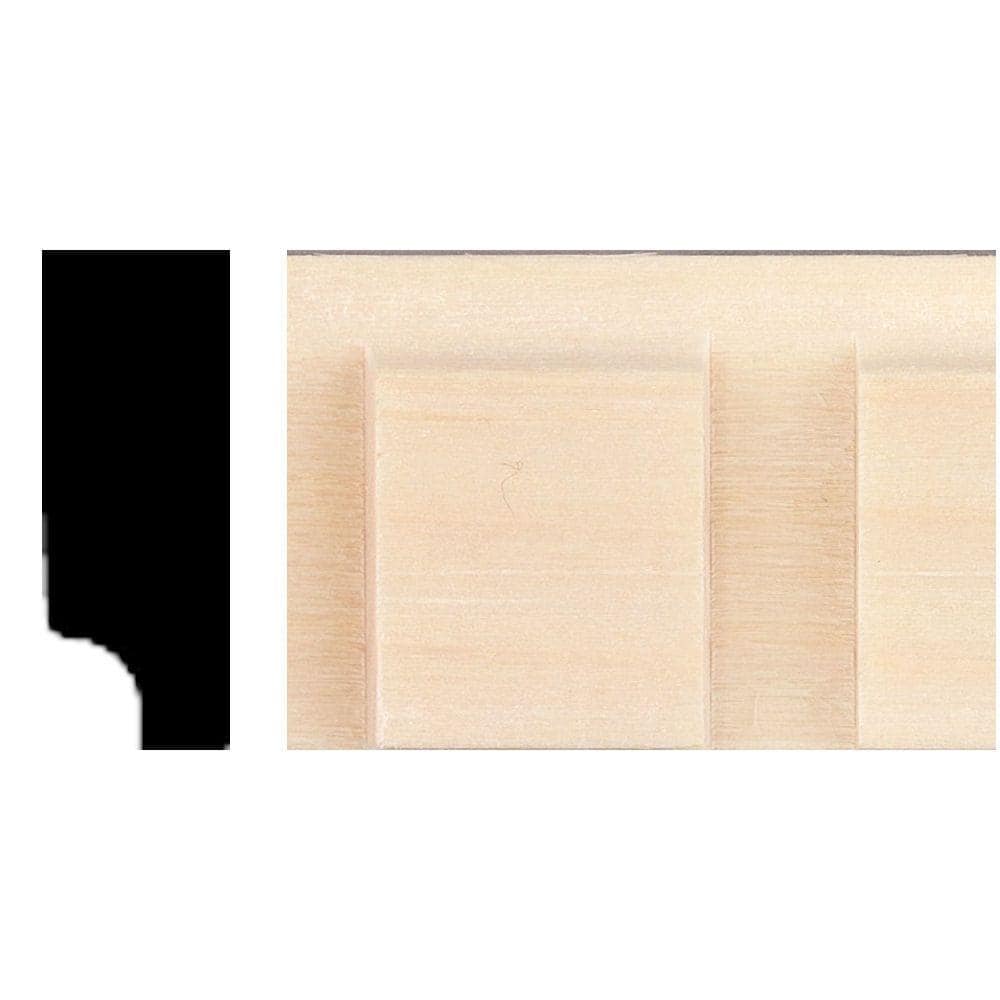3/8 in. x 1 in. x 8 ft. Hardwood Dentil Panel Moulding