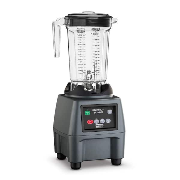 Waring Commercial 128 oz. 3-Speed Clear Blender Grey with 3.75 HP and Electronic Touchpad Controls with Copolyester Jar
