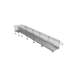 EZ-ACCESS PATHWAY HD 36 ft. Aluminum Code Compliant Modular Wheelchair ...