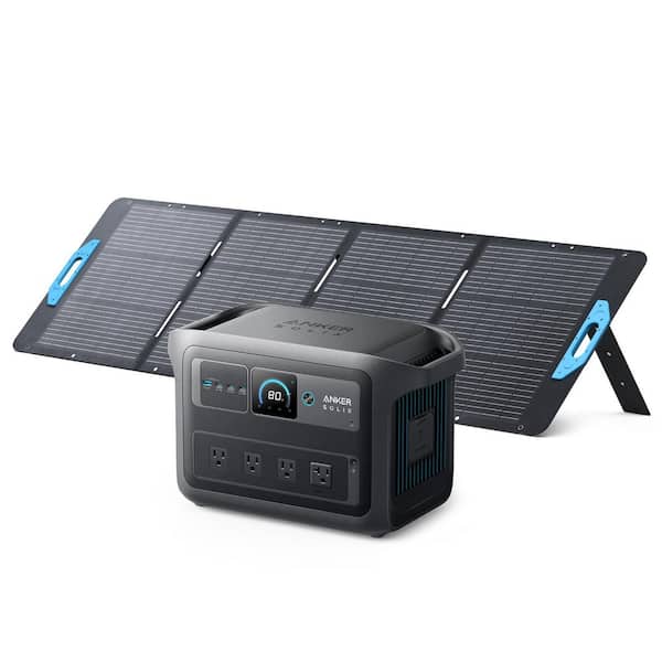 SOLIX C1000X Gen2 2,000W Output 1,024Wh Push Button Start Solar Generator w/ 200W Solar Panel for Home/RV/Tailgate