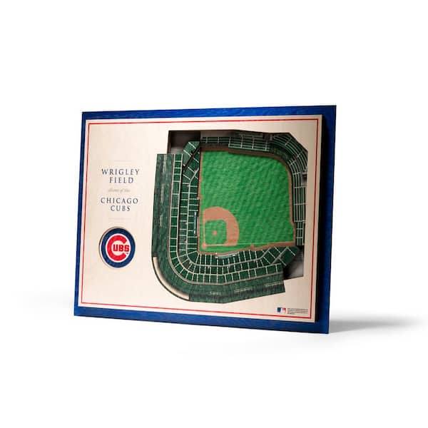 YouTheFan MLB Chicago Cubs 5-Layer Stadiumviews 3D Wooden Wall Art