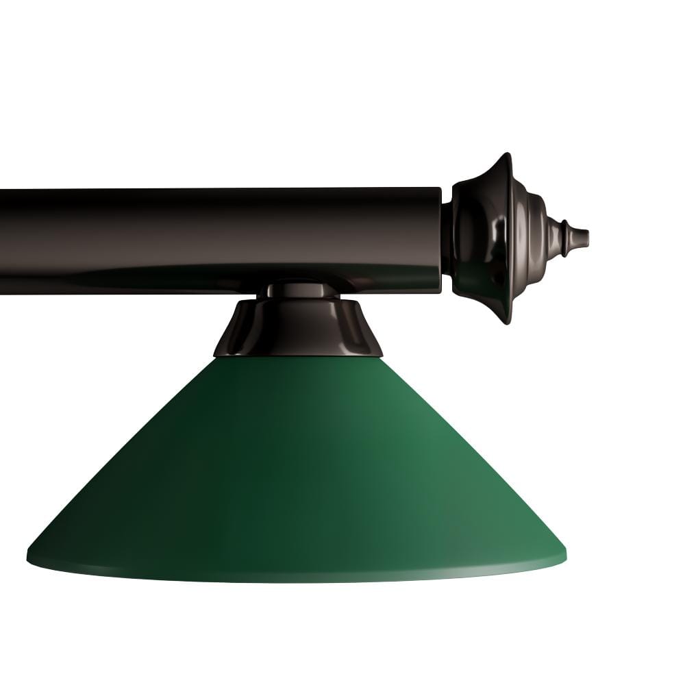 Riviera 57" Bronze Finish Island Light with Fluted Golden Mottle Shades