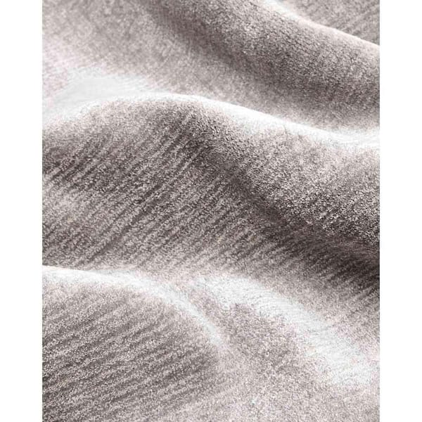 Solo Rugs Knotted Lodhi Contemporary Solid Hand Loomed Area Rug 8' x 10' Mist 