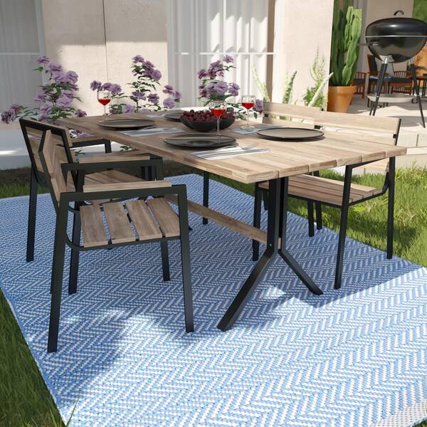 Southern Enterprises Sossmore Black 5 Piece Wood Outdoor Dining Set Hd392509 - Southern Enterprises Patio Furniture Southern Enterprises Sossmore Black 5 Piece Wood Outdoor Dining Set Hd392509 - Southern Enterprises Patio Furniture
