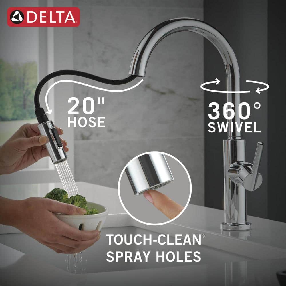Nicoli Chrome Single Handle Pull Down Sprayer Kitchen Faucet