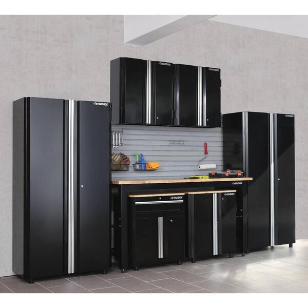 Husky Ready To Assemble 24 Gauge Steel Freestanding Garage Cabinet In Black 48 W X 72 H 18 D G4802t Us Steel Freestanding Garage Cabinet, Home Depot Metal Cabinets Storage