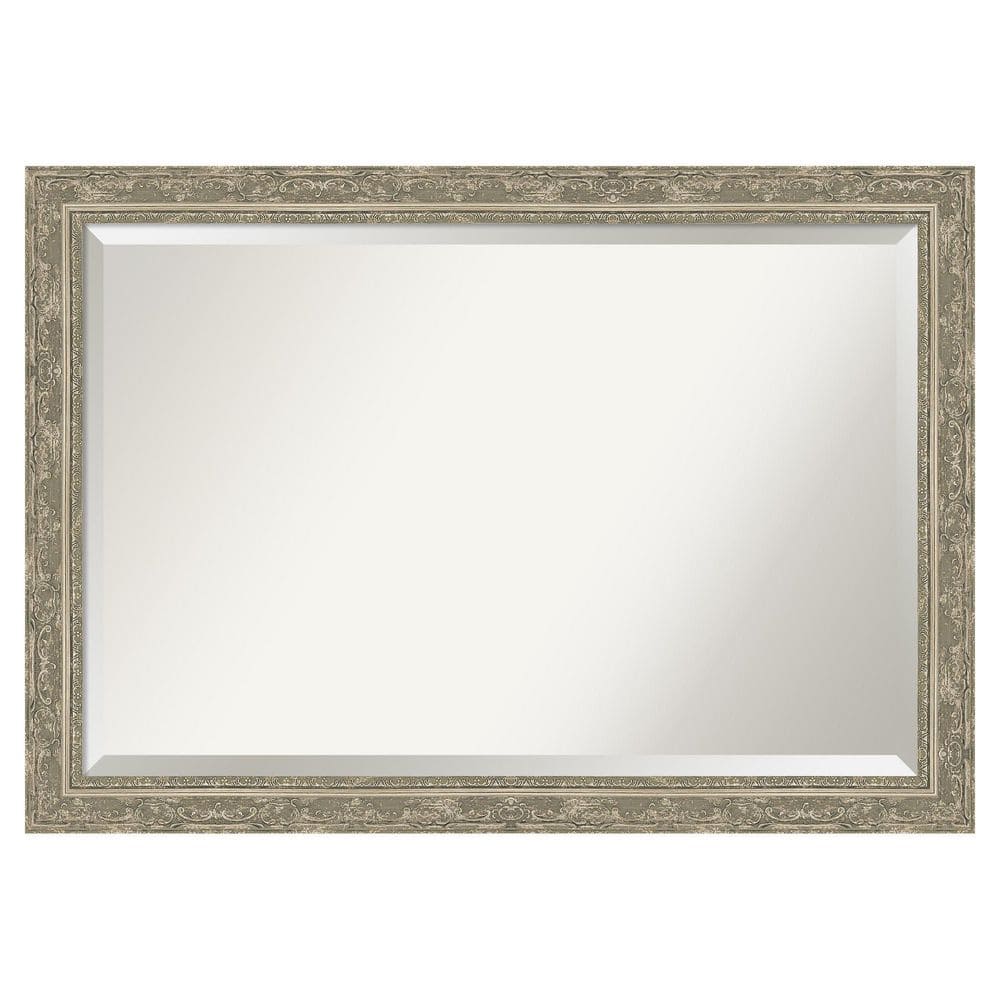 Filigree Silver 40.5 in. x 28.5 in. Beveled Traditional Rectangle Framed Wall Mirror price history on PriceWatchPro