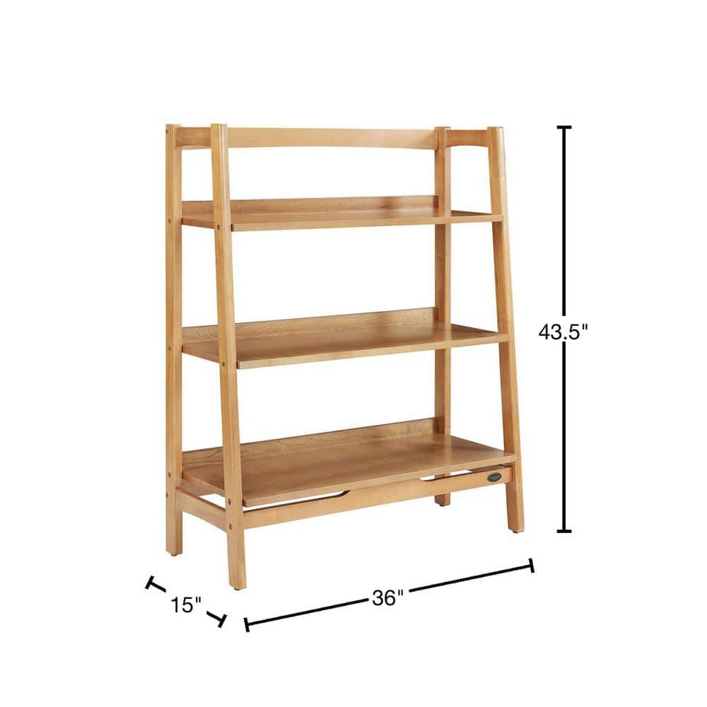 Landon Light Brown Wood Ladder Bookcase