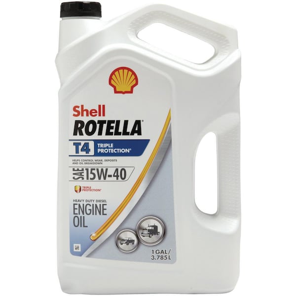 Shell Rotella Rotella T4 Triple Protection 15w 40 Diesel Motor Oil 1 Gal 550045126 The Home Depot