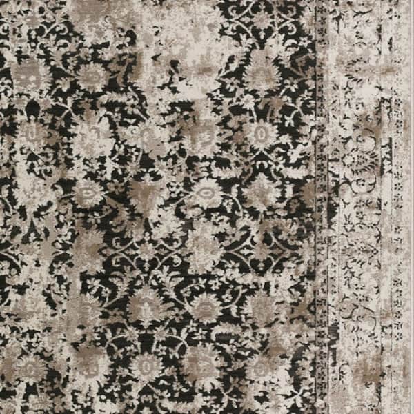 8 X 10 Black Oriental Runner Rug