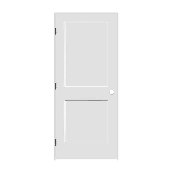 CODEL DOORS 36 in. x 80 in. 2Panel Left Hand Solid Wood Primed White