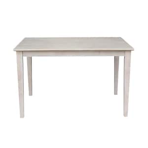 30 in. x 48 in. Weathered Taupe Gray Shaker Dining Table