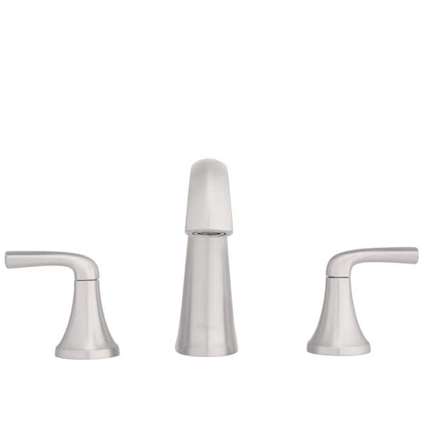 Widespread Bathroom Faucet Spot Defense Brushed Nickel #P46 Pfister Ladera 8 in 