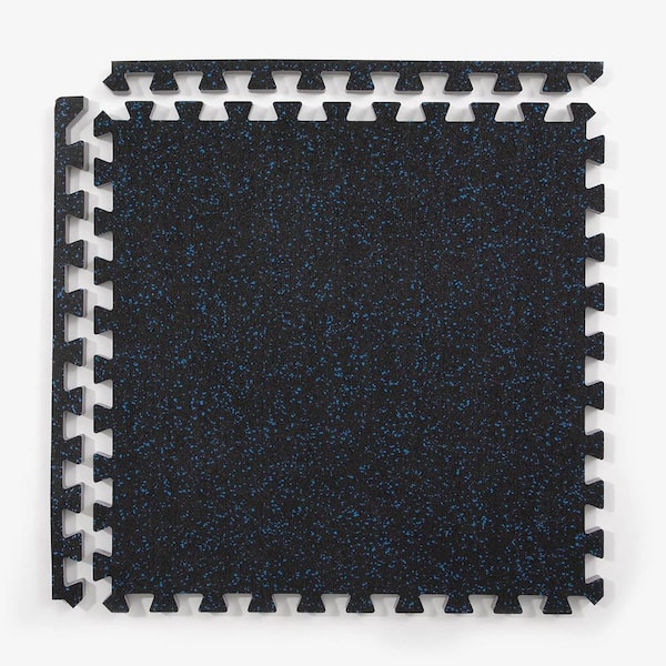 IncStores Blue 2 ft. W x 2 ft. L x 3/4 in. Thick Soft Rubber Interlocking Gym Flooring Tiles (20 Tiles, 80 sq. ft.)