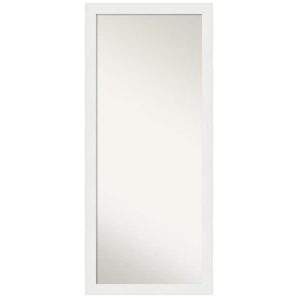 Amanti Art Medium Rectangle Matte White Casual Mirror (23.5 in. H x 53.5 in. W)