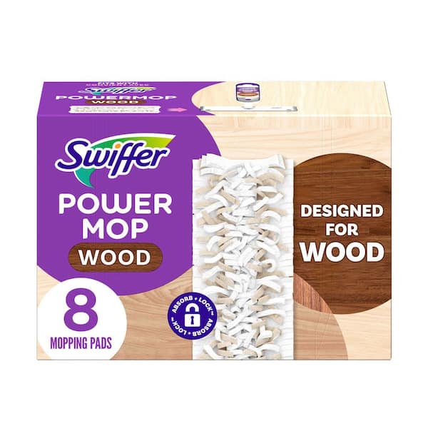 Swiffer Power Mop Wood Mopping Pad Refills (8-Count)