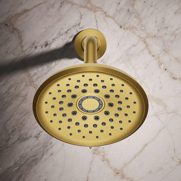 KOHLER Cursiva 3-Spray Patterns 6.75 in. Wall Mount Fixed