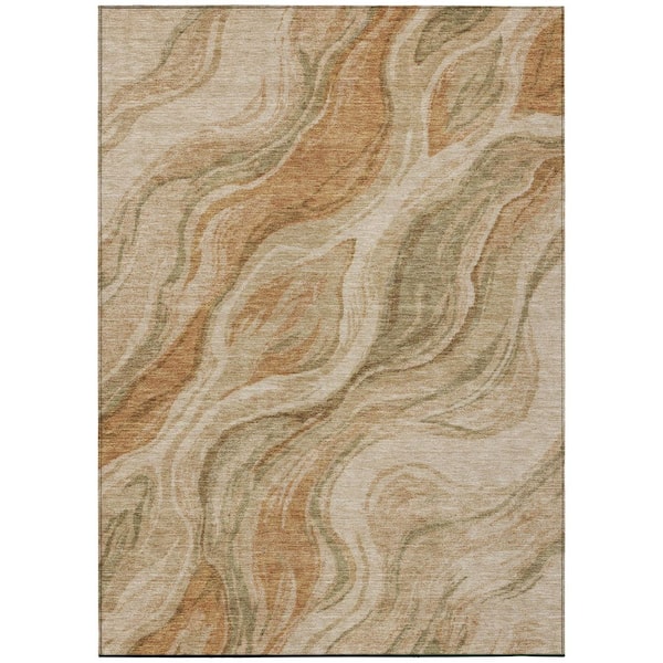 Chantille Machine Washable Indoor/Outdoor Abstract ACN3025 Beige 9 ft. x 12 ft. Area Rug