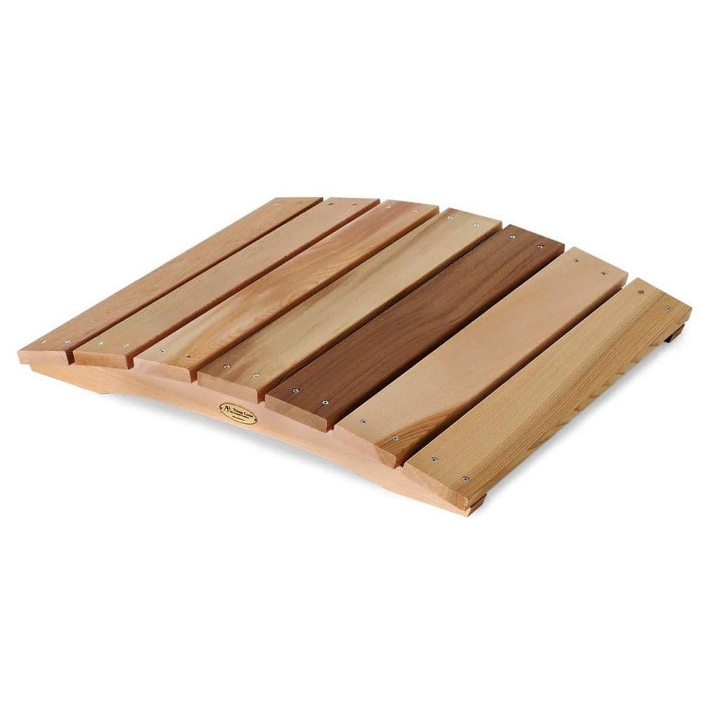 Outdoor Wood Garden Bridge, Walkway, Backyard Pond, 2 ft. Natural