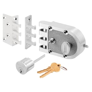 Single Cylinder Deadbolt Chrome Slam Lock with Flat and Angle Strike