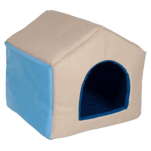 PAW Medium Blue 2-in-1 Dog House Pet Bed