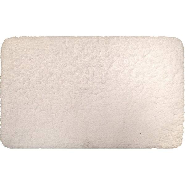 Home Dynamix Superior White 21 in. x 34 in. Microfiber Bath Mat