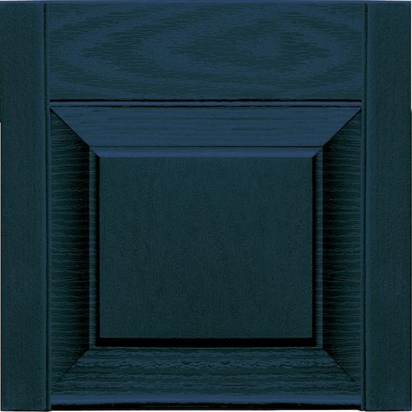 Builders Edge 12 in. x 12 in. Raised Panel Design Midnight Blue Transom Tops Pair #166-DISCONTINUED