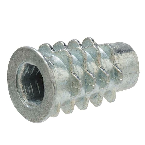 Everbilt 1/4 in. x 30 mm Insert Nut Screw in Type D Zinc