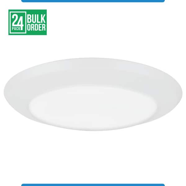 NICOR RCD 6 in. Low Profile White Selectable LED Flush Mount Downlight (24-Pack)