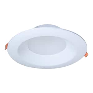 LT6 Series 6 in. Selectable CCT (3000K-5000K) Canless Integrated LED White Recessed Light Trim, Direct Mount, Dimmable