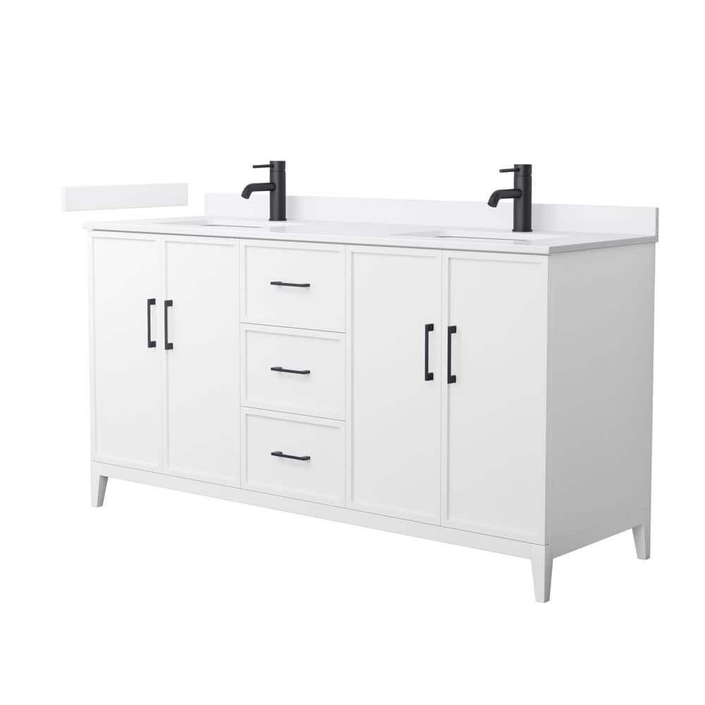 Elan 66 in. W x 22 in. D x 35 in. H Double Bath Vanity in White with White Cultured Marble Top price history on PriceWatchPro