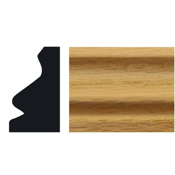 3/4 in. x 1-1/4 in. Solid Oak Wood Shoe Baseboard Molding