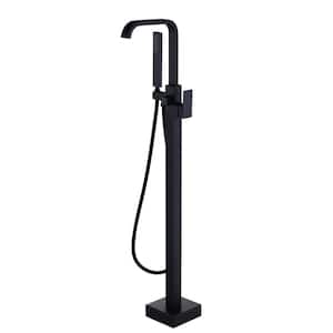Single-Handle Freestanding Tub Faucet with Handheld Shower in. Matte Black