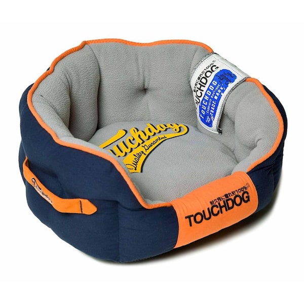 Touchdog Medium Ocean Blue and Grey Bed