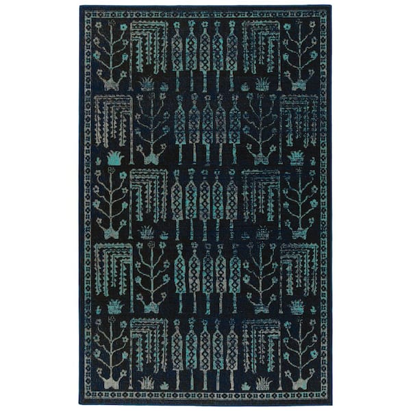Kaleen Zuma Beach Navy 9 ft. 3 in. x 12 ft. Indoor/Outdoor Area Rug