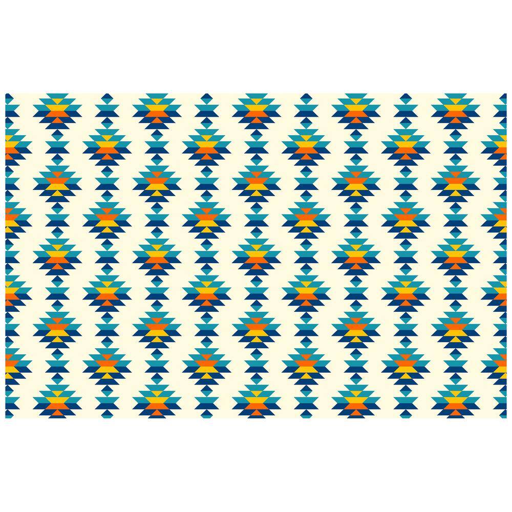 Bungalow Flooring FlorArt Aztek Diamonds 4x6 Low Profile Floor Mat