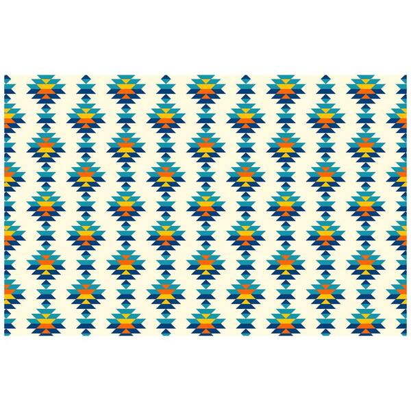 Bungalow Flooring FlorArt Aztek Diamonds 4x6 Low Profile Floor Mat